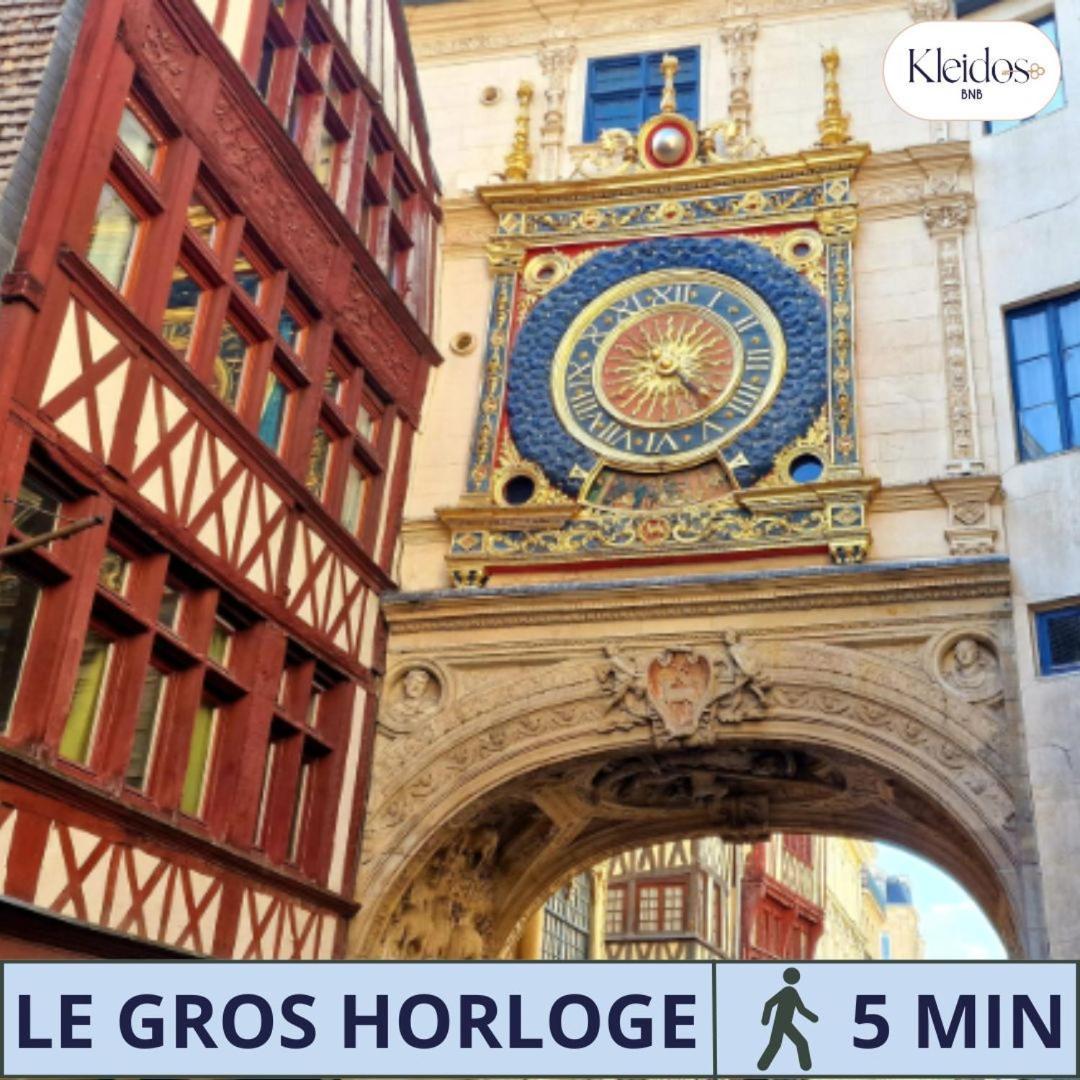 Olympe By Kleidos, Appartement 4P, Rue Calme, Centre Historique, Proche Gare Rouen Bagian luar foto